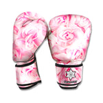 Pink Rose Print Boxing Gloves