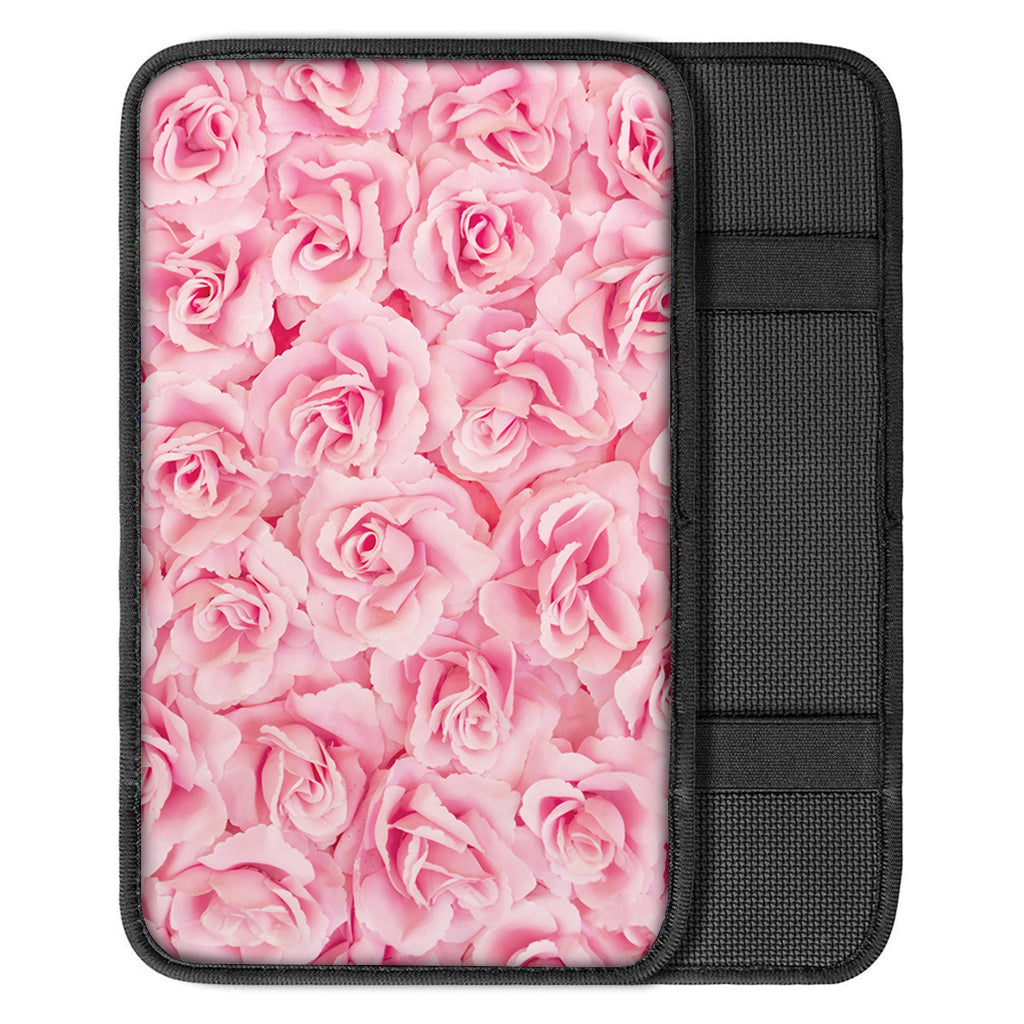 Pink Rose Print Car Center Console Cover