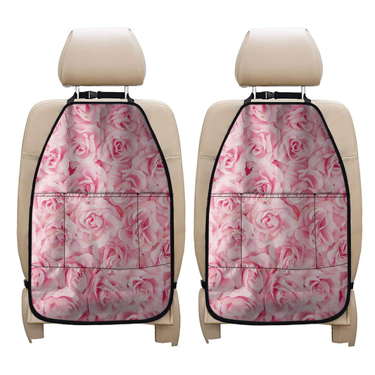 Pink Rose Print Car Seat Organizers