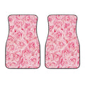 Pink Rose Print Front Car Floor Mats