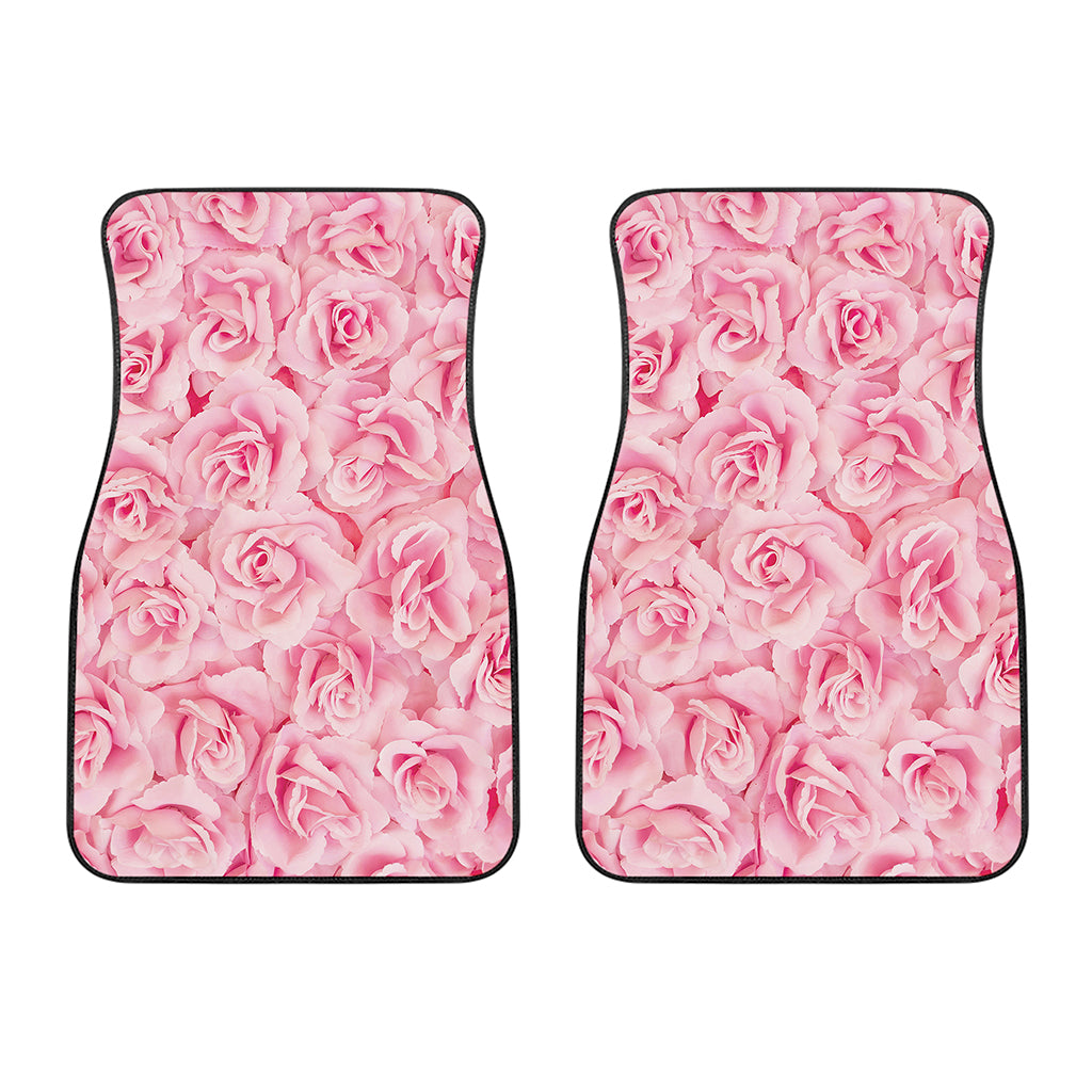 Pink Rose Print Front Car Floor Mats
