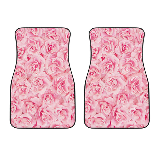 Pink Rose Print Front Car Floor Mats