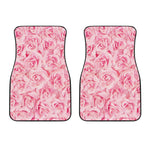 Pink Rose Print Front Car Floor Mats