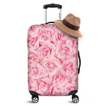 Pink Rose Print Luggage Cover