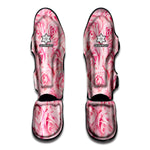 Pink Rose Print Muay Thai Shin Guard