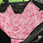 Pink Rose Print Pet Car Back Seat Cover