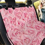 Pink Rose Print Pet Car Back Seat Cover