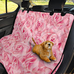 Pink Rose Print Pet Car Back Seat Cover
