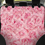 Pink Rose Print Pet Car Back Seat Cover