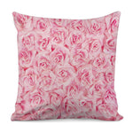 Pink Rose Print Pillow Cover
