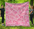 Pink Rose Print Quilt