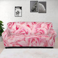 Pink Rose Print Sofa Cover