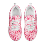 Pink Rose Print White Sneakers
