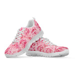 Pink Rose Print White Sneakers