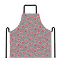 Pink Rose Zigzag Pattern Print Apron