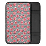 Pink Rose Zigzag Pattern Print Car Center Console Cover