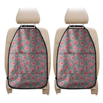 Pink Rose Zigzag Pattern Print Car Seat Organizers