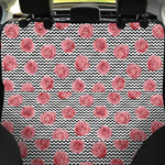 Pink Rose Zigzag Pattern Print Pet Car Back Seat Cover