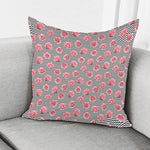 Pink Rose Zigzag Pattern Print Pillow Cover