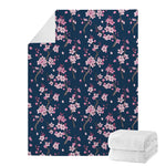Pink Sakura Cherry Blossom Pattern Print Blanket