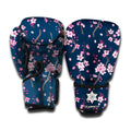 Pink Sakura Cherry Blossom Pattern Print Boxing Gloves
