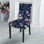 Pink Sakura Cherry Blossom Pattern Print Dining Chair Slipcover