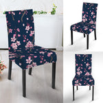 Pink Sakura Cherry Blossom Pattern Print Dining Chair Slipcover