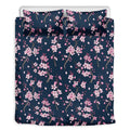 Pink Sakura Cherry Blossom Pattern Print Duvet Cover Bedding Set
