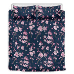 Pink Sakura Cherry Blossom Pattern Print Duvet Cover Bedding Set