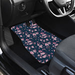 Pink Sakura Cherry Blossom Pattern Print Front Car Floor Mats