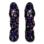 Pink Sakura Cherry Blossom Pattern Print Muay Thai Shin Guard
