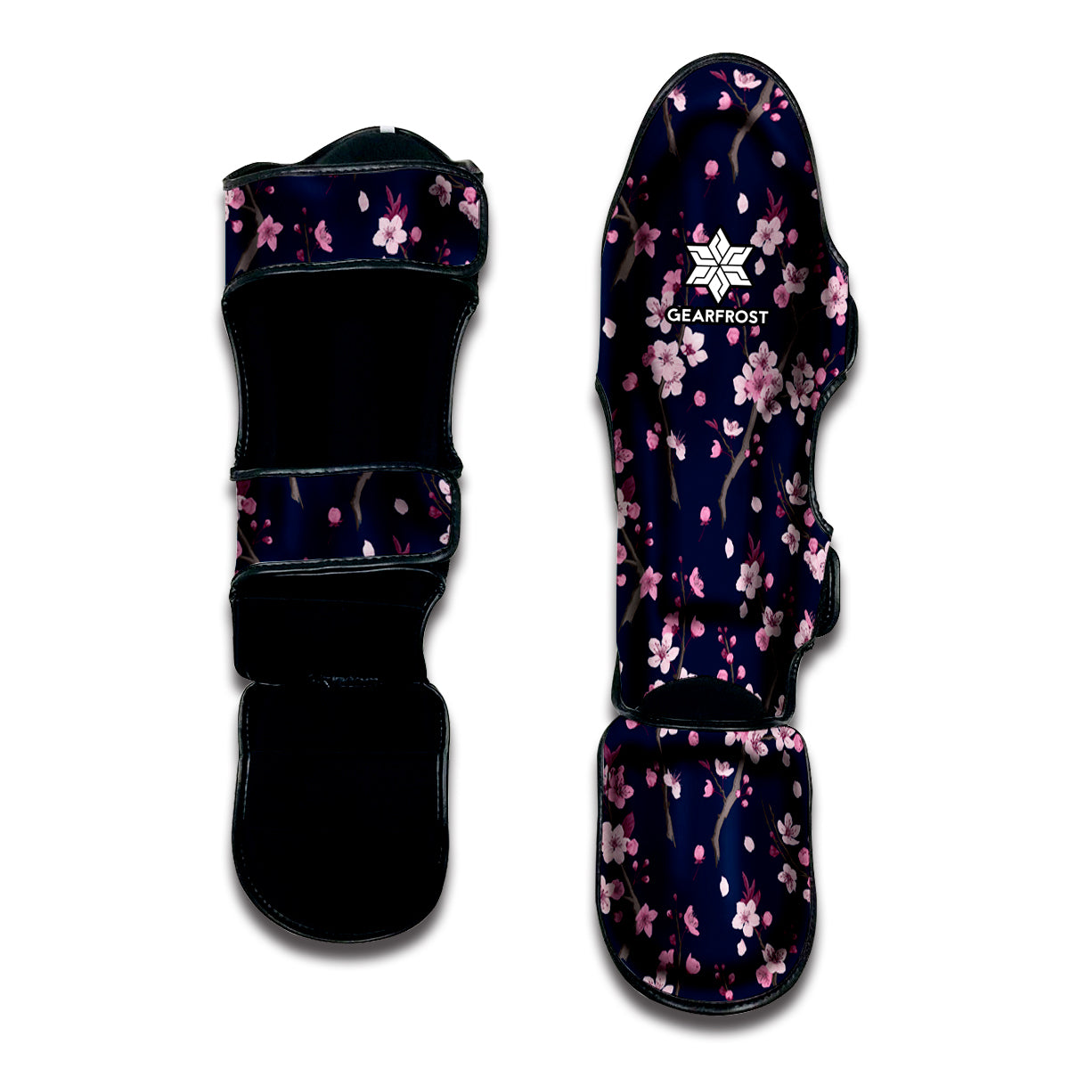 Pink Sakura Cherry Blossom Pattern Print Muay Thai Shin Guard