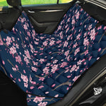 Pink Sakura Cherry Blossom Pattern Print Pet Car Back Seat Cover