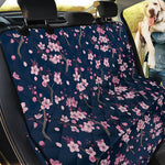 Pink Sakura Cherry Blossom Pattern Print Pet Car Back Seat Cover