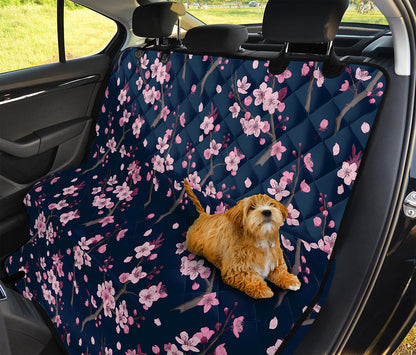Pink Sakura Cherry Blossom Pattern Print Pet Car Back Seat Cover