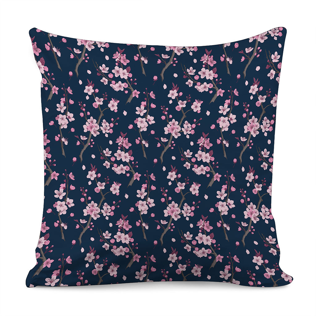 Pink Sakura Cherry Blossom Pattern Print Pillow Cover