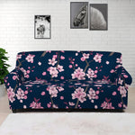 Pink Sakura Cherry Blossom Pattern Print Sofa Cover