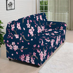 Pink Sakura Cherry Blossom Pattern Print Sofa Cover