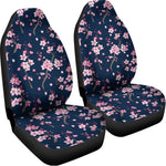 Pink Sakura Cherry Blossom Pattern Print Universal Fit Car Seat Covers