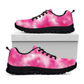 Pink Shibori Tie Dye Print Black Running Shoes