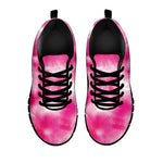 Pink Shibori Tie Dye Print Black Sneakers