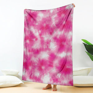 Pink Shibori Tie Dye Print Blanket