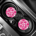 Pink Shibori Tie Dye Print Car Coasters