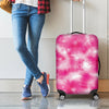 Pink Shibori Tie Dye Print Luggage Cover