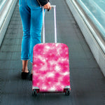 Pink Shibori Tie Dye Print Luggage Cover