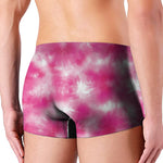 Pink Shibori Tie Dye Print Men's Boxer Briefs