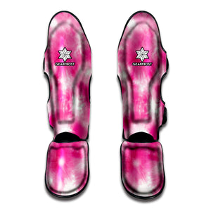 Pink Shibori Tie Dye Print Muay Thai Shin Guard