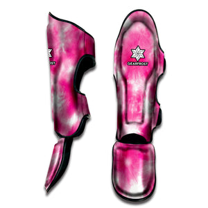 Pink Shibori Tie Dye Print Muay Thai Shin Guard