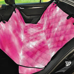 Pink Shibori Tie Dye Print Pet Car Back Seat Cover