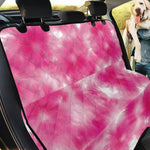 Pink Shibori Tie Dye Print Pet Car Back Seat Cover